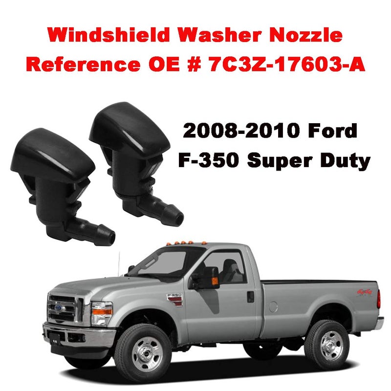 ZHPTAM ZHParty 7C3Z-17603-A Wiper Spray Nozzle for Super Duty 2011-2016, Windshield Washer Nozzle fits for Ford 2008 2009 2010 F250 F350 F450 F550, for Fiesta 2011-2015 - Replaces OEM # BE8Z-17603-A, 2 Pcs - Image 3